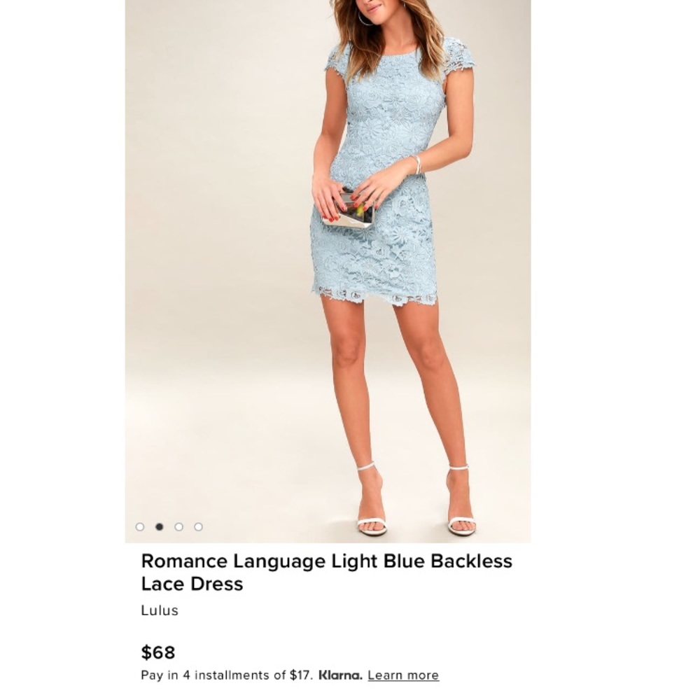 Lulus Romance Language Light Blue Open Back dress
